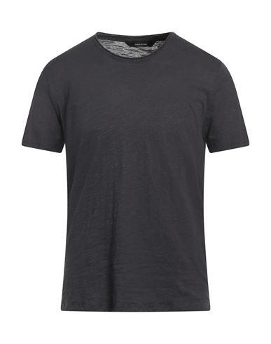 Zadig & Voltaire Man T-shirt Grey Size L Cotton