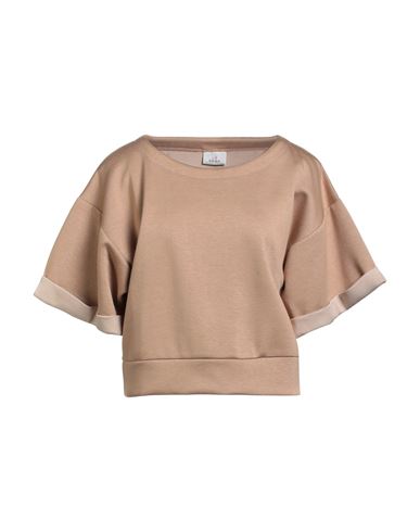 Deha Woman T-shirt Beige Size Xl Viscose, Elastic Fibres, Polyurethane In Sand