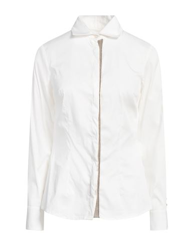 Barba Napoli Woman Shirt White Size 4 Cotton, Polyamide, Elastane