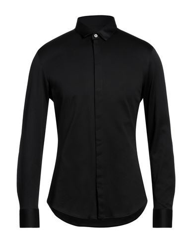 Shop Emporio Armani Man Shirt Black Size 16 ½ Cotton