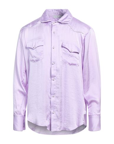 Shop C.9.3 Man Shirt Lilac Size Xl Polyester In Purple