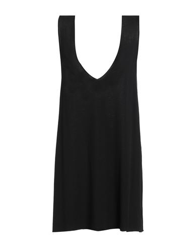 Akep Woman Top Black Size L Viscose, Polyester In Black