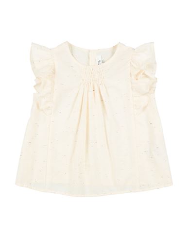 Shop Bonpoint Toddler Girl Top Ivory Size 4 Cotton, Viscose, Polyester In White