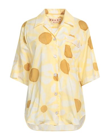 Shop Marni Woman Shirt Yellow Size 8 Cotton, Silk