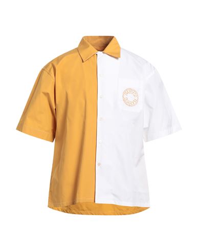 Shop Marni Man Shirt Ocher Size 42 Cotton In Yellow