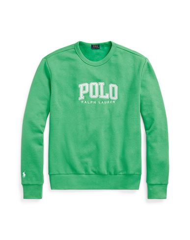 Shop Polo Ralph Lauren Logo Fleece Sweatshirt Man Sweatshirt Green Size M Cotton, Polyester