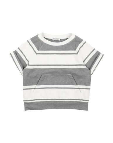 Shop Brunello Cucinelli Toddler Girl Sweatshirt Grey Size 4 Cotton, Brass