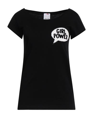 Ultràchic Ultra'chic Woman T-shirt Black Size S Cotton, Elastane