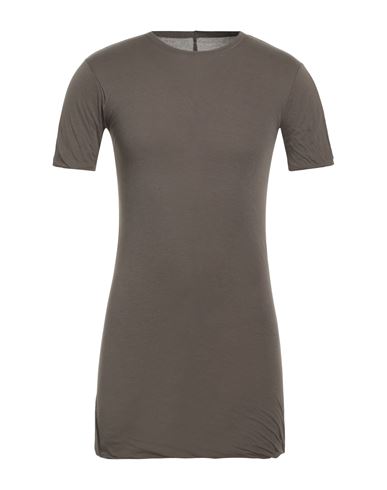 Shop Rick Owens Man T-shirt Lead Size M Cotton In Grey