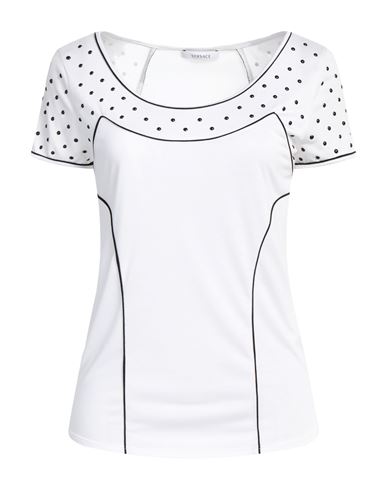 Shop Versace Woman T-shirt White Size L Viscose, Polyester