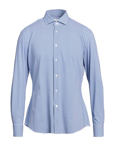 Shop Edizioni Limonaia Man Shirt Slate Blue Size 17 Cotton