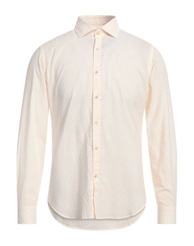 Shop Edizioni Limonaia Man Shirt Apricot Size 17 ½ Cotton In Orange