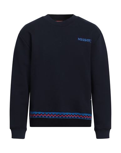 Shop Missoni Man Sweatshirt Midnight Blue Size L Cotton