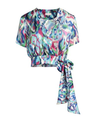 Liu •jo Woman Top Bright Blue Size 12 Polyester In Blue