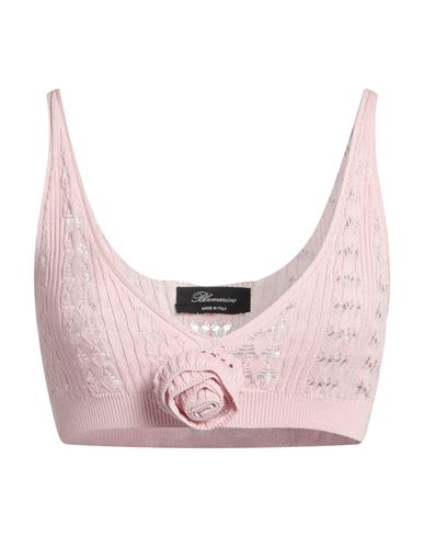 Blumarine Woman Top Pink Size 4 Viscose, Cotton In Pink