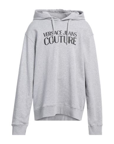 Shop Versace Jeans Couture Man Sweatshirt Light Grey Size L Cotton, Elastane