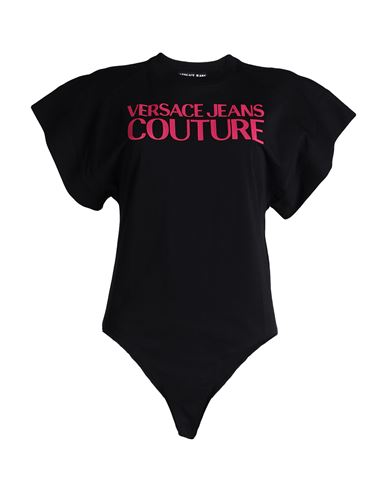 Versace Jeans Couture Woman Bodysuit Black Size Xl Cotton In Black