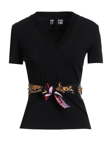 Versace Jeans Couture Woman T-shirt Black Size Xl Cotton