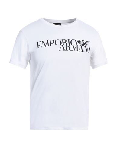Emporio Armani Man T-shirt White Size L Cotton