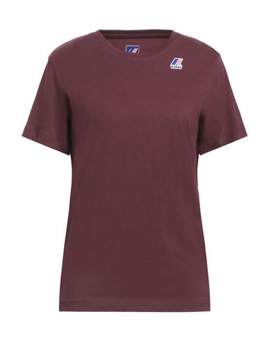 Shop K-way Woman T-shirt Deep Purple Size S Cotton
