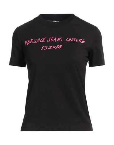 Versace Jeans Couture Woman T-shirt Black Size Xxs Cotton In Black