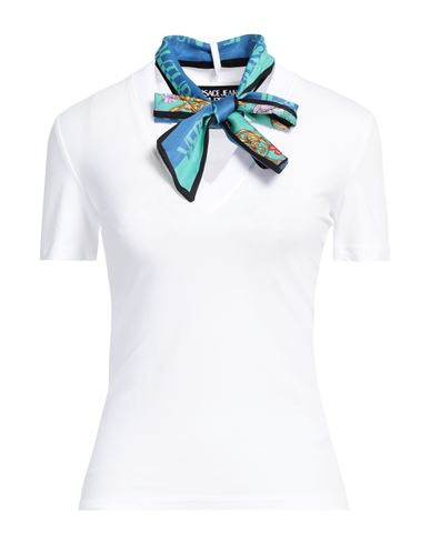 Shop Versace Jeans Couture Woman T-shirt White Size 8 Cotton, Elastane, Viscose
