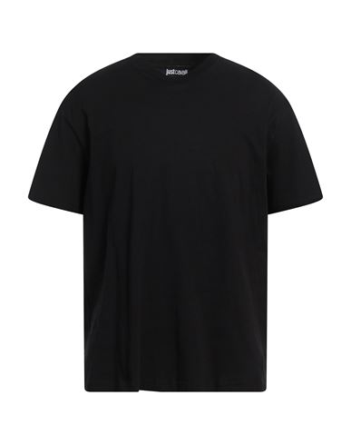 Just Cavalli Man T-shirt Black Size Xl Cotton In Black