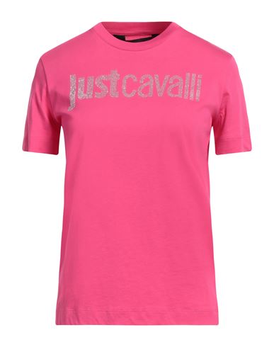 Shop Just Cavalli Woman T-shirt Fuchsia Size S Cotton In Pink