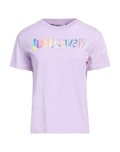 Shop Just Cavalli Woman T-shirt Light Purple Size Xl Cotton