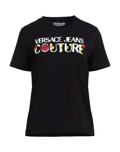 Shop Versace Jeans Couture Woman T-shirt Black Size L Cotton