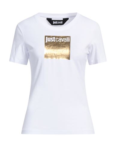 Shop Just Cavalli Woman T-shirt White Size Xl Cotton, Elastane