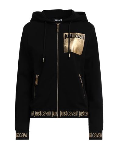 Just Cavalli Woman Sweatshirt Black Size Xl Cotton In Black