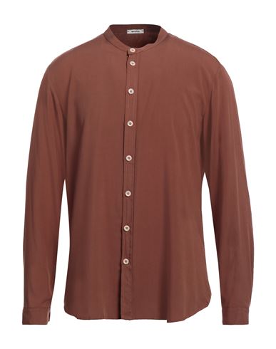 Shop Imperial Man Shirt Brown Size Xl Viscose