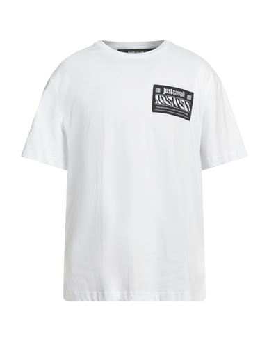 Shop Just Cavalli Man T-shirt White Size Xxl Cotton