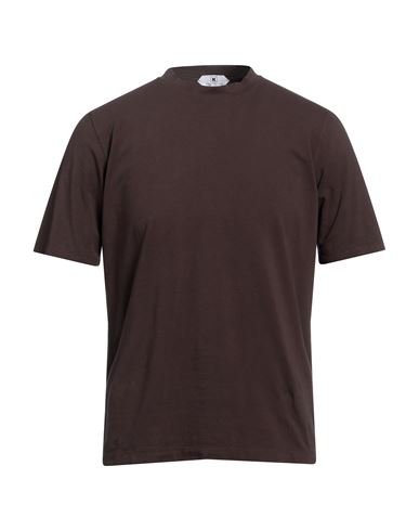 Shop Kired Man T-shirt Dark Brown Size 46 Cotton, Elastane