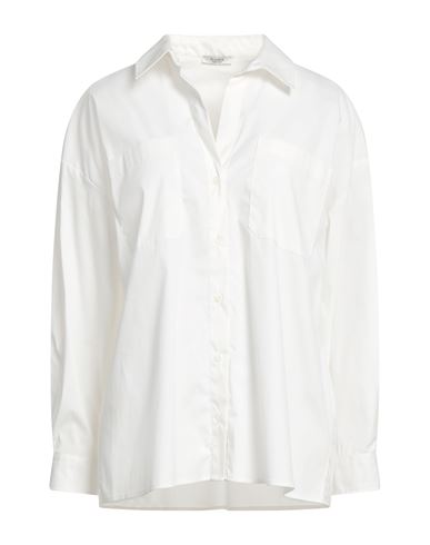 Shop Peserico Woman Shirt White Size 6 Cotton, Polyamide, Elastane