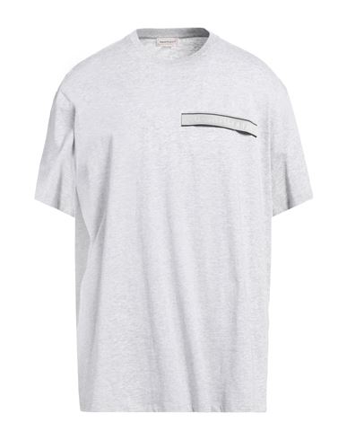 Alexander Mcqueen Man T-shirt Grey Size Xl Cotton, Elastane, Polyester
