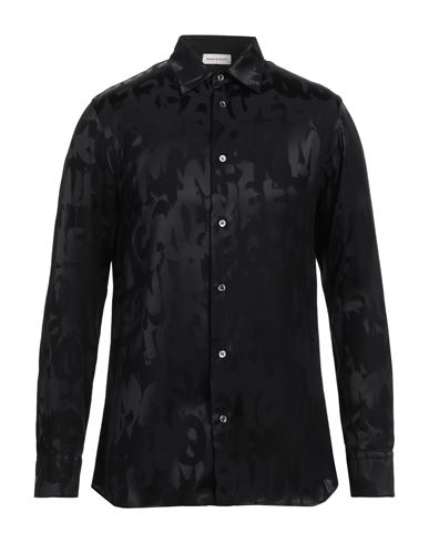 Alexander Mcqueen Man Shirt Black Size 15 Viscose
