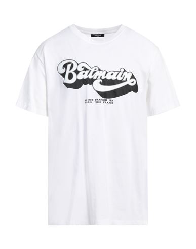 Balmain Man T-shirt White Size Xxl Cotton
