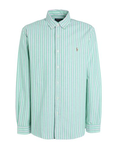Polo Ralph Lauren Custom Fit Lightweight Oxford Shirt Man Shirt Green Size L Cotton