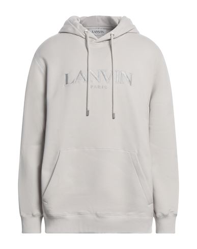 Shop Lanvin Man Sweatshirt Light Grey Size Xl Cotton, Polyester, Elastane