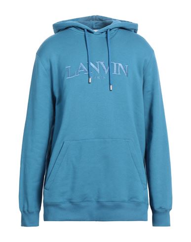 Lanvin Man Sweatshirt Pastel Blue Size L Cotton, Polyester, Elastane