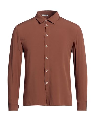Shop Imperial Man Shirt Brown Size Xxl Viscose