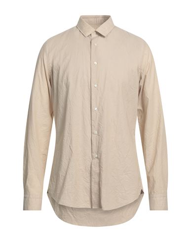 Shop Rossi Man Shirt Beige Size 16 Cotton