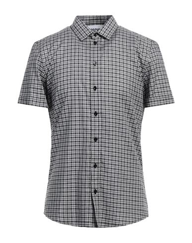 Shop Moschino Man Shirt Grey Size 17 ½ Cotton, Polyester