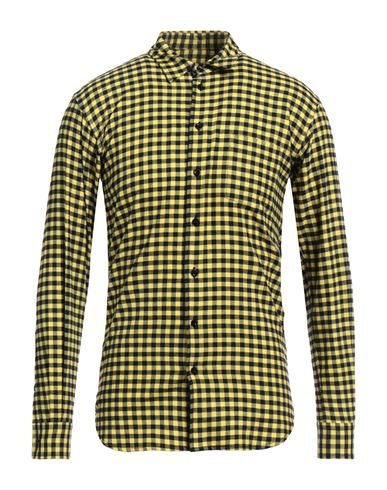 Shop Moschino Man Shirt Yellow Size 15 Cotton, Polyester