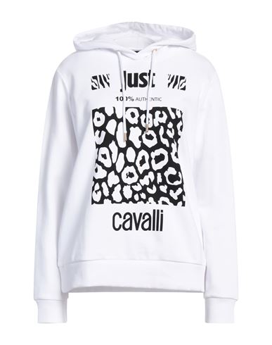 Shop Just Cavalli Woman Sweatshirt White Size Xl Cotton