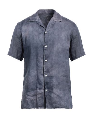 Shop Altea Man Shirt Slate Blue Size S Linen