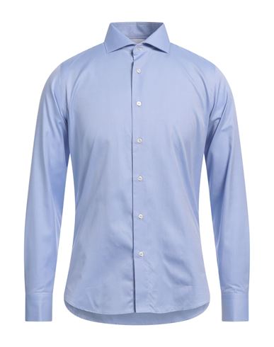 Shop Alea Man Shirt Sky Blue Size 17 Cotton