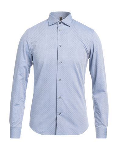 Shop Luca Bertelli Man Shirt Blue Size M Cotton